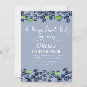 Blueberries Frucht Berry Sweet Baby Dusche Einladung