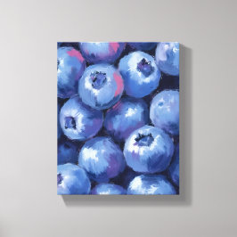 Blueberries | Fruit Watercolor Painted Leinwanddruck