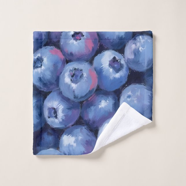Blueberries | Fruit Watercolor Painted Waschlappen (Waschlappen)