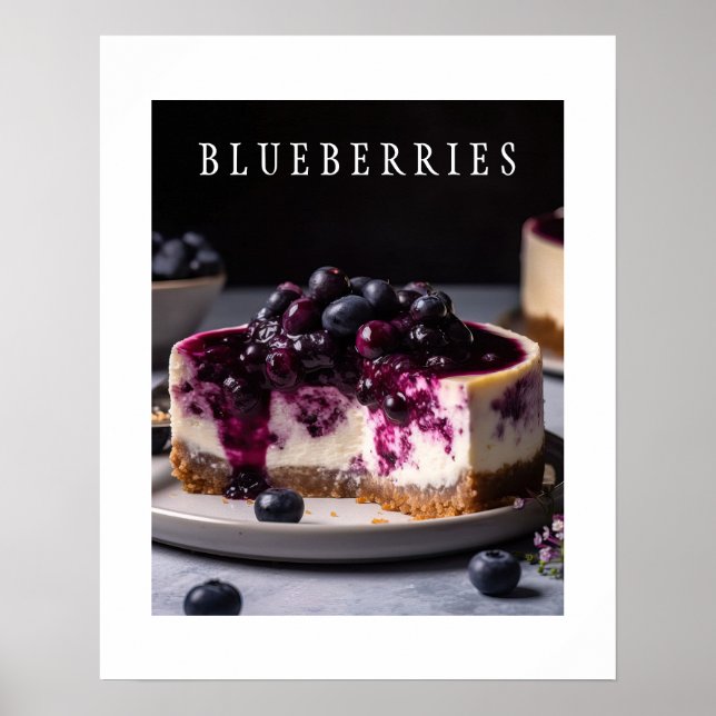 Blueberries Kitchen Art Poster (Vorne)