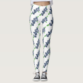 Blueberries Obstfrucht Aquarellfarbe Lebensmittel Leggings