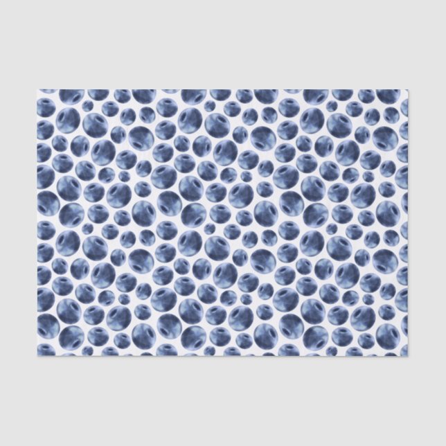 Blueberries Print Frucht Muster Seidenpapier (Vorderseite)