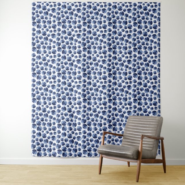 Blueberries Print Frucht Muster Wandteppich (Beispiel)