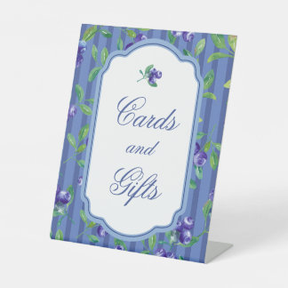 Blueberries Sweet Cards Geschenke Babydusche Sockelschild