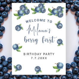 Blueberry 1. Geburtstag Party | Berry First Poster