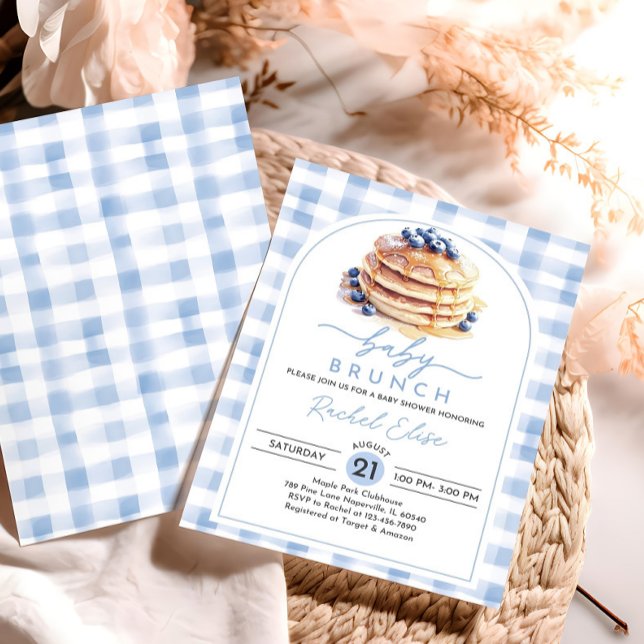 Blueberry Baby Brunch Baby shower Invitation Edita (Créateur téléchargé)