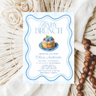 Blueberry Baby Brunch Babydusche Einladung