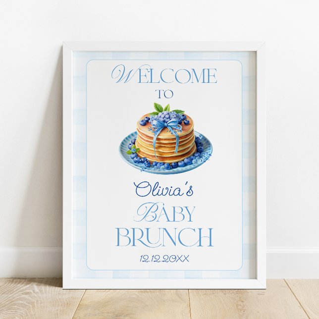 Blueberry Baby Brunch Babydusche Willkommen Poster (Von Creator hochgeladen)