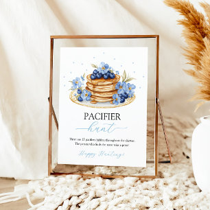 Blueberry Baby Brunch Schnuller Jagdspiel Sign Poster