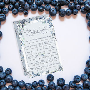 Blueberry Baby Dusche Bingo Spiel