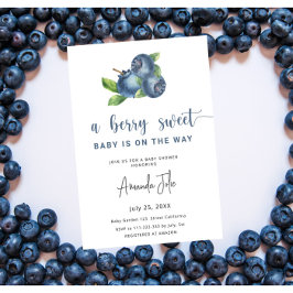 Blueberry Baby Dusche Einladung