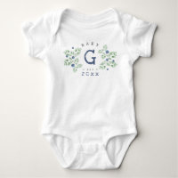 Blueberry Baby Monogram Baby Bodysuit