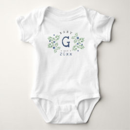 Blueberry Baby Monogram Baby Bodysuit Baby Strampler