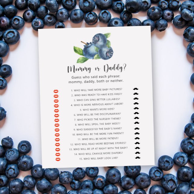 Blueberry - Baby- oder Daddy-Baby-Duschspiel (Von Creator hochgeladen)