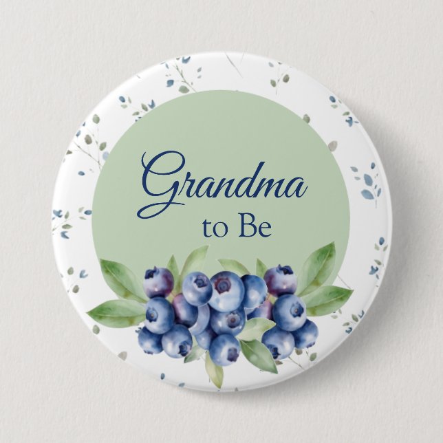 Blueberry Baby Shower Buttons (Vorderseite)