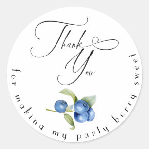 Blueberry baby shower doux merci stickers