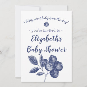 Blueberry Baby Shower Einladung