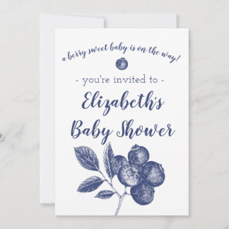 Blueberry Baby Shower Einladung
