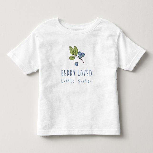 Blueberry Berry Loved Little Sister Kleinkind T-shirt (Vorderseite)