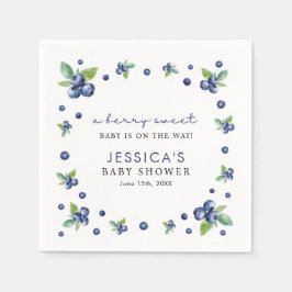 Blueberry Berry Sweet Baby Dusche Serviette