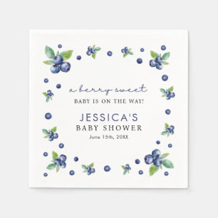 Blueberry Berry Sweet Baby Dusche Serviette