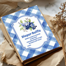 Blueberry Berry Sweet Baby Shower Diaper Raffles