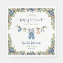 Blueberry Berry Sweet Clothesline Baby Dusche
