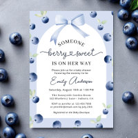Blueberry Berry Sweet Girl Bow Babydusche