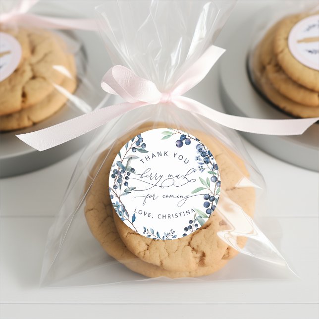 Blueberry Berry Vielen Dank Berry Much Runder Aufkleber (Von Creator hochgeladen)