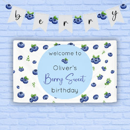 Blueberry Birthday Berry Sweet Banner
