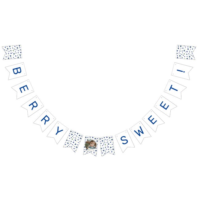 Blueberry Birthday Berry Sweet Foto Wimpelkette (Alle)