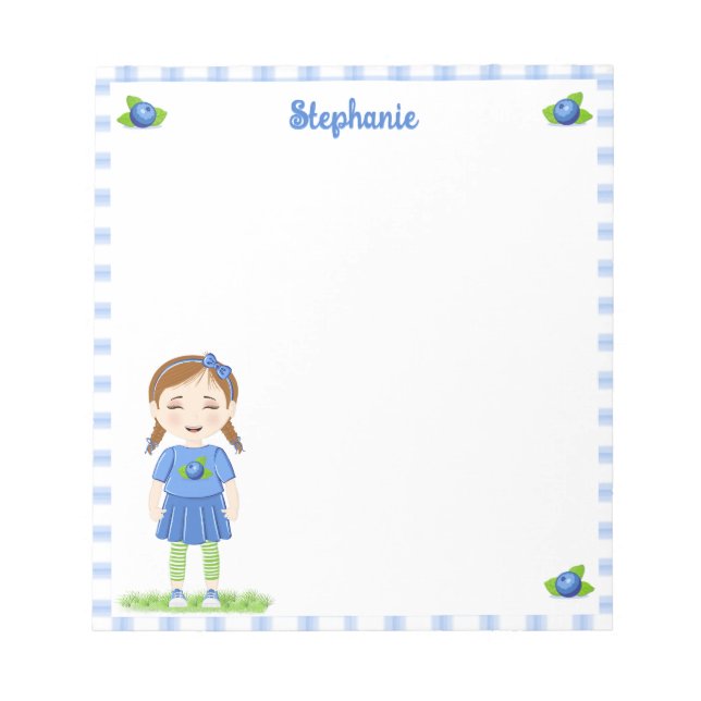 Blueberry Birthday Notizblock (Vorderseite)