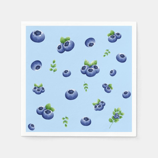 Blueberry Birthday Serviette (Vorderseite)