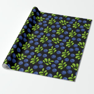 Blueberry Bliss: Frisches Fruchtmuster Geschenkpapier