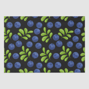 Blueberry Bliss: Frisches Fruchtmuster Seidenpapier