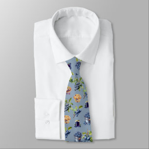 Blueberry Blueberries Neck Tie Krawatte