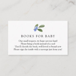 Blueberry Books für Babyanfragen Begleitkarte