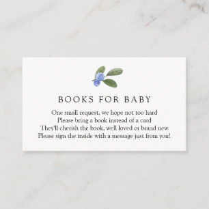 Blueberry Books für Babyanfragen Begleitkarte