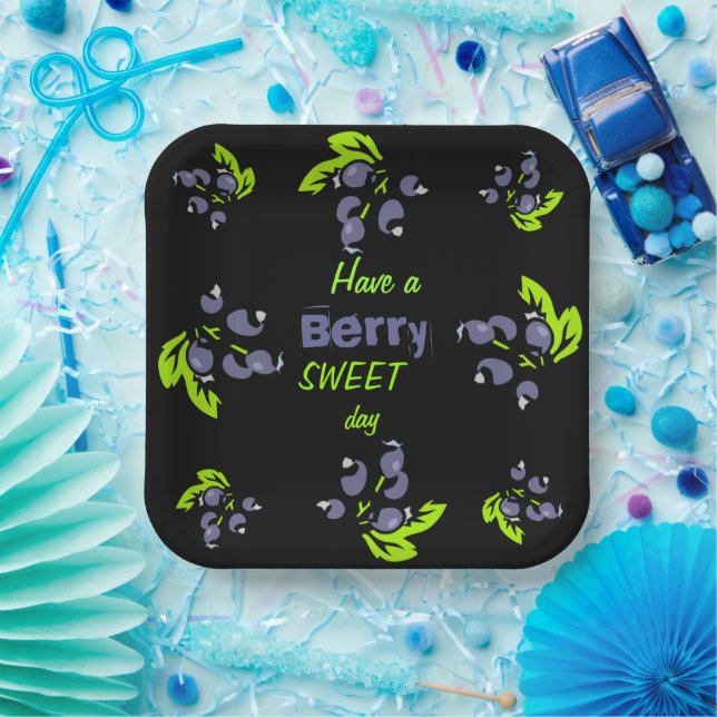 Blueberry Brunch Plate Pappteller (Party)