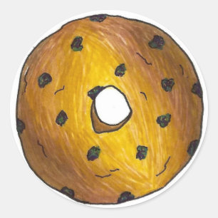 Blueberry Cake Donut Doughnut Frühstück Junk Food Runder Aufkleber