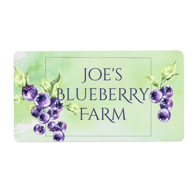 Blueberry Canning Label (Vorne)