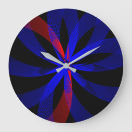 Blueberry Color Center Geometric Wall Clock Große Wanduhr