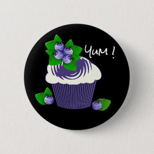 Blueberry Cupcake Yum! Button