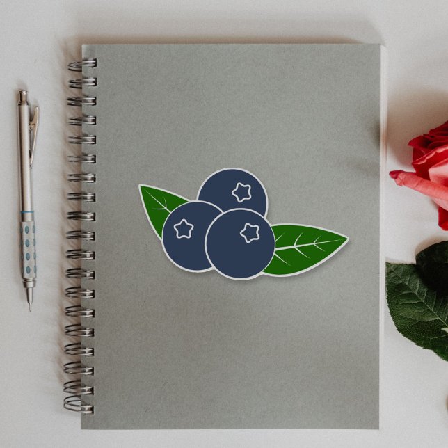 Blueberry Custom-Cut Vinyl Stickers Aufkleber (Blueberry Custom-Cut Vinyl Stickers)