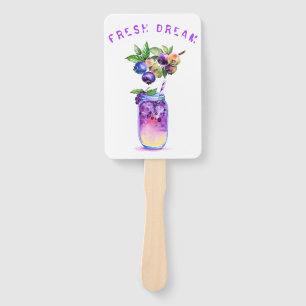 Blueberry Drink Party Handfan - Benutzerdefinierte Fächer
