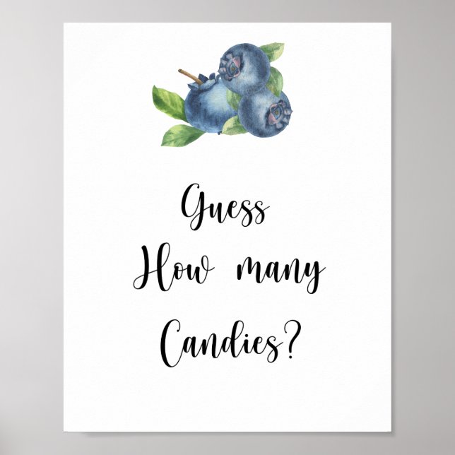 Blueberry - erraten Sie, wie viele Bonbons Poster (Vorne)