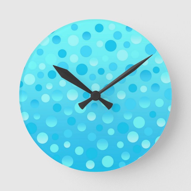 Blueberry Fizz clock round Runde Wanduhr (Vorderseite)