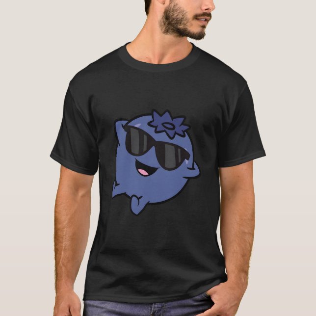 Blueberry Fruit Relaxing Lazy Blueberry T-Shirt (Vorderseite)