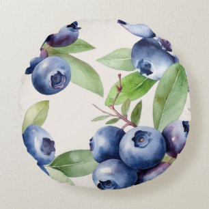 Blueberry Garden Rundkissen Rundes Kissen