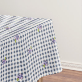 Blueberry Gray Blue Gingham Tischdecke